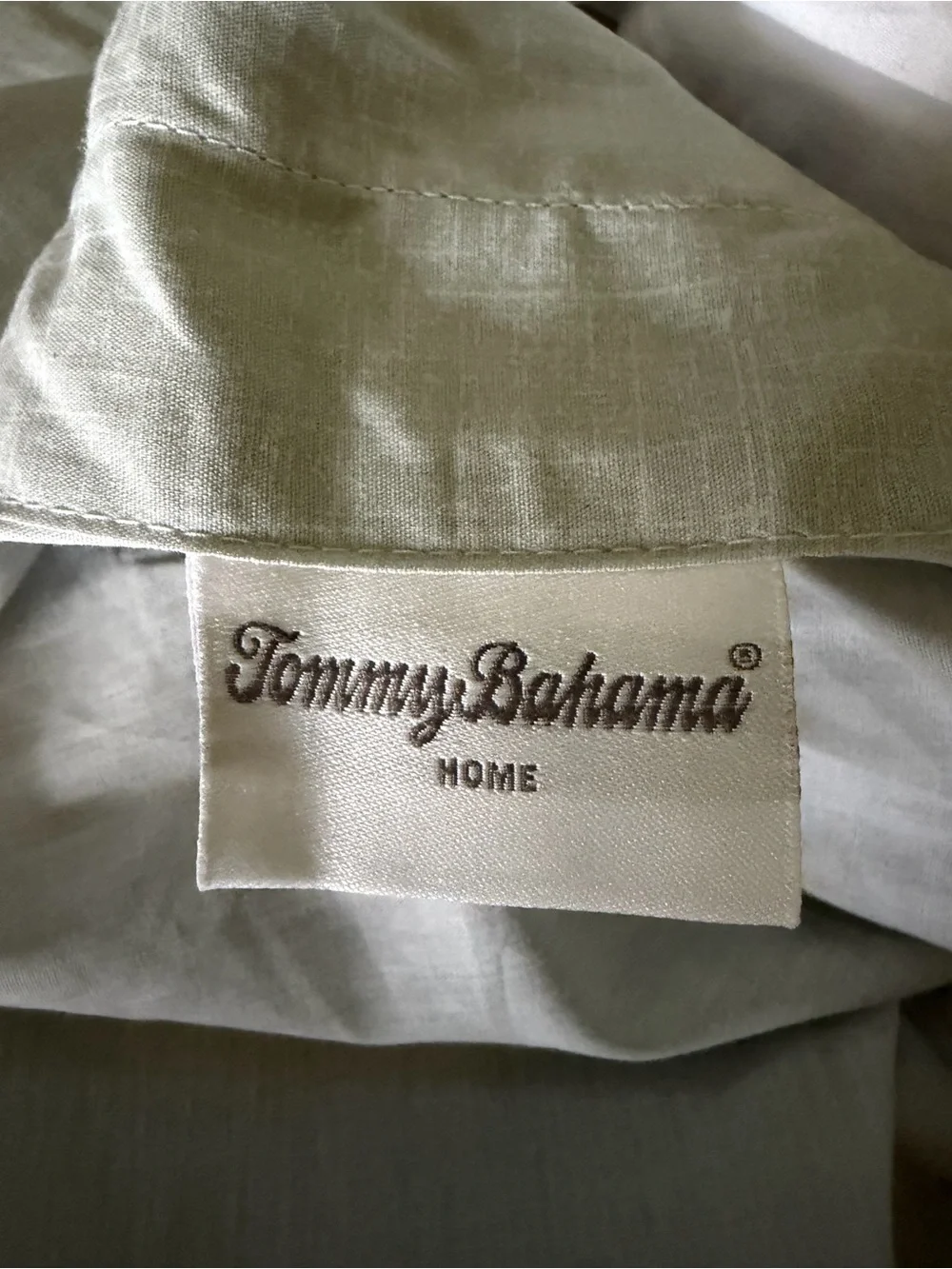 Tommy Bahama Tropical Leaf Duvet Cover - Sage Green & Tan